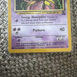 Pokemon TCG Mewtwo Black Star Promo 14 Regular LP. - Image 3