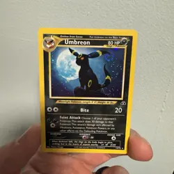 Pokemon Umbreon 13/75 Neo Discovery 80 Holo Rare Unlimited Holo bleed swirl - Image 1