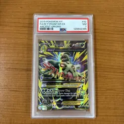 2015 POKEMON XY #92 FULL ART MEGA TYRANITAR EX NM PSA 7 ANCIENT ORIGINS - Image 1