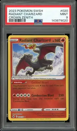 Pokemon Radiant Charizard Crown Zenith #020 PSA 9 Mint - Image 1