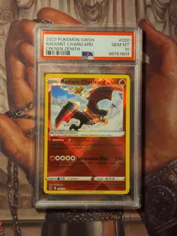 PSA 10 GEM MINT 2023 POKEMON SWORD & SHIELD CROWN ZENITH #020 RADIANT CHARIZARD - Image 1