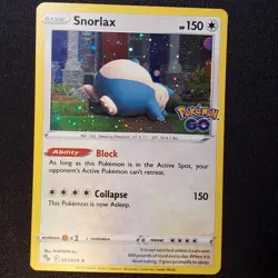 Snorlax 055/078 Cosmos Holo Rare Pokemon GO Pokemon Moderately Played - Image 1