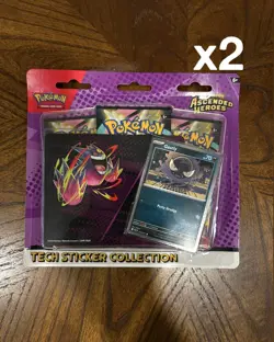 Pokemon TCG Ascended Heroes Tech Sticker Collection Brand New x4 Lot SEALED - Image 2