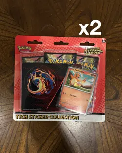 Pokemon TCG Ascended Heroes Tech Sticker Collection Brand New x4 Lot SEALED - Image 3