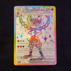 Pokemon TCG Cinderace EX Full Art Ultra Rare Rainbow Holo MINT - Image 1