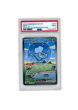 Pokemon Mew ex 232/091 Special Illustration Rare Holo SV: Paldean Fates PSA 9 - Image 1