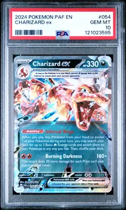 Charizard ex - Paldean Fates (2023) Double Rare 054 PSA 10 Pokemon - Image 1