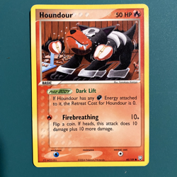 2004 POKEMON EX TEAM ROCKET RETURNS 060/109 HOUNDOUR - LIGHT PLAYED - Image 1