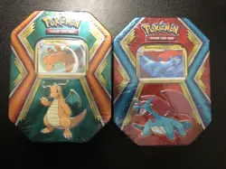 Pokemon TCG Dragonite & Salamence 3 Pack Tin Set 2019 | Factory Sealed | 3 Sets 820650102851 - Image 1