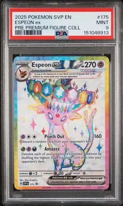 2025 POKEMON SVP EN-SV BLACK STAR PROMO #175 ESPEON EX PSA 9 - Image 1