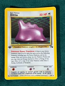 Ditto 1st Edition Holo #3/62 – Pokemon Fossil Set - Image 1