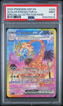PSA 9 Pokemon Surging Sparks Alolan Exeggutor Ex 242 Special Illustration Rare - Image 1