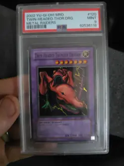 Yu-Gi-Oh! 2002 Twin-Headed Thunder Dragon MRD-120 PSA 9 Mint - Image 1