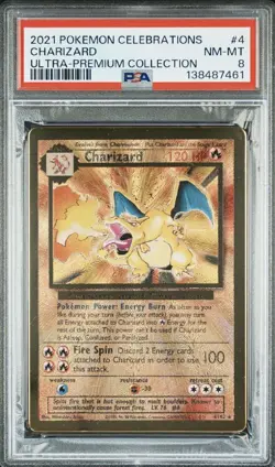 2021 POKEMON CELEBRATIONS ULTRA-PREMIUM COLLECTION #4 CHARIZARD PSA 8 - Image 1