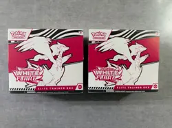 LOT OF 2 Pokemon Scarlet & Violet White Flare Elite Trainer Box ETB SEALED NEW - Image 1