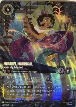 Disney Lorcana Mirabel Madrigal-Musically Talented Foil Card 206/204 English - Image 1