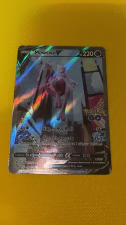Pokemon Go Mewtwo V Alternate Full Art Holo Card 072/078 Near Mint - Image 1