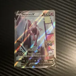 Mewtwo V (Alternate Full Art) 072/078 Pokemon GO Holo NM - Image 1