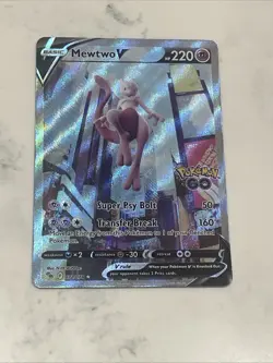 Mewtwo V (Alternate Full Art) 072/078 Pokemon GO Holo - Image 1