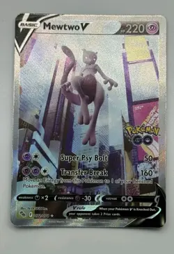 Mewtwo V (Alternate Full Art) 072/078 Pokemon GO Holo - Image 1