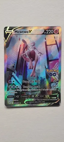 Mewtwo V (Alternate Full Art) 072/078 Pokemon GO Holo - Image 1
