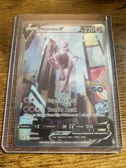 Mewtwo V (Alternate Full Art) 072/078 Pokemon GO Holo - Image 1