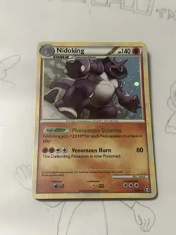 Pokemon Nidoking TCG Triumphant Holo Card 6/102 Rare - Image 1