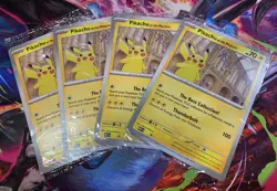 4 x Jumbo Pikachu at the Museum Sealed Natural History Promo Pokemon Cards - Image 1