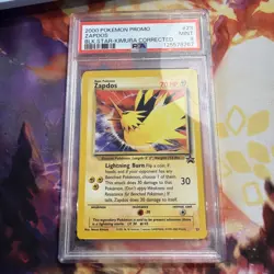 Pokemon Card 2000 Zapdos Black Star Promo PSA 9 Corrected #24 - Image 1
