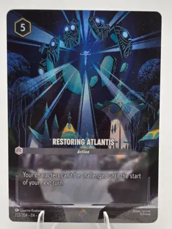 Disney Lorcana Restoring Atlantis Enchanted Card 222/204 Archazia's Island Holo - Image 1