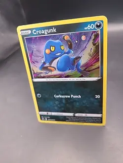Pokemon Card Croagunk SWSH245 Black Star Promo Cosmo Holo Near Mint - Image 3