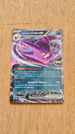 Team Rocket's Crobat ex 122/182 Full-Art Pokemon card - Image 2