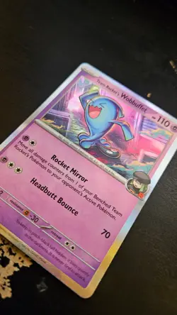 Team Rocket's Wobbuffet 82/182 Holographic Pokemon Card - Image 2