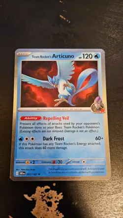 Team Rocket's Articuno 51/182 Holographic Pokemon card - Image 2