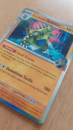 TTeam Rocket's Tyranitar 96/182 Holographic Pokemon card - Image 1