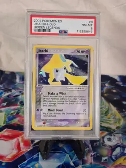 Pokemon Card TCG Jirachi 8/101 EX Hidden Legends 2004 Holo Rare PSA 8 NM - Image 1