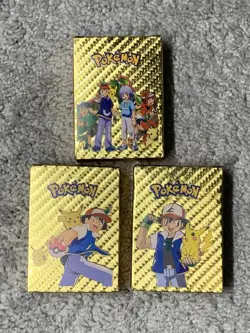 3 Brand New 55 PCS 165 Cards! Gold Foil Fan Art Cards Pack All Characters! MP - Image 1