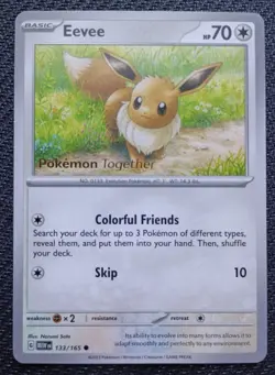 Eevee - (Pokemon Together) #133/165 No Flaws Mint Condition Pokemon Card - Image 1