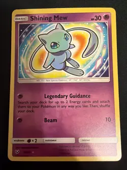Pokemon TCG Shining Mew Holo Rare Card 40/73 Shining Legends - Image 1