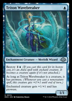 1x Triton Wavebreaker - Foil NM-Mint, English Modern Horizons 3 MTG Magic - Image 1