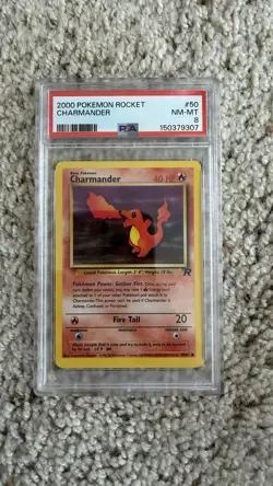 2000 Pokemon Rocket Charmander #50 PSA 8 - Image 1
