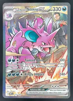 2025 Pokemon Destined Rivals #233/182 Team Rocket's Nidoking ex - Image 1