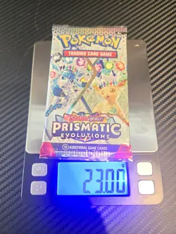 23.00g HEAVY Pokemon Prismatic Evolutions Booster Pack Sealed - Possible Hits! - Image 1