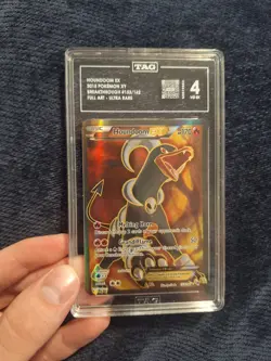 Pokemon Houndoom EX Full Art Ultra Rare Breakthrough 153/162 TAG Graded 4 - Image 4