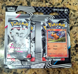 Pokemon TCG Black Bolt & White Flare 4 pack blister Tepig - Portuguese BR - Image 1