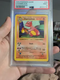 1999 Pokemon Charmeleon Shadowless 24/102 PSA 9 - Image 1