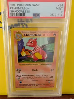 1999 Pokemon Charmeleon Shadowless 24/102 PSA 9 - Image 2