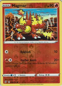 Pokemon Card SWSH02 Clash The Rebels No. 29/192 Magmar Reverse Holo - Image 1