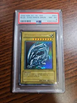 YU-GI-OH! PSA8 Blue-eyes White Dragon SDK-001 - Image 1
