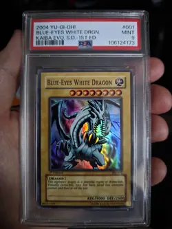 Yu-Gi-Oh! Kaiba SKE-001 Blue-Eyes White Dragon 1st Edition PSA 9 - Image 1